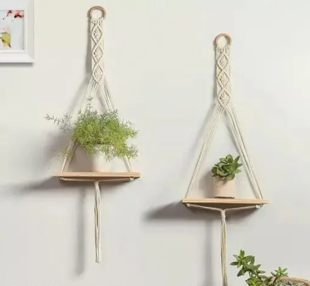 Handmade Wall Shelf | Boho Decor Set of 2