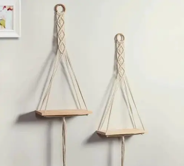 Handmade Wall Shelf | Boho Decor Set of 2
