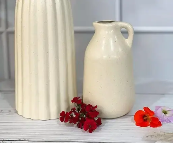 Ceramic Vases Set of 3 | Off White