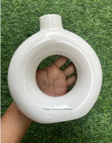 Ceramic Donut Vase | Off White