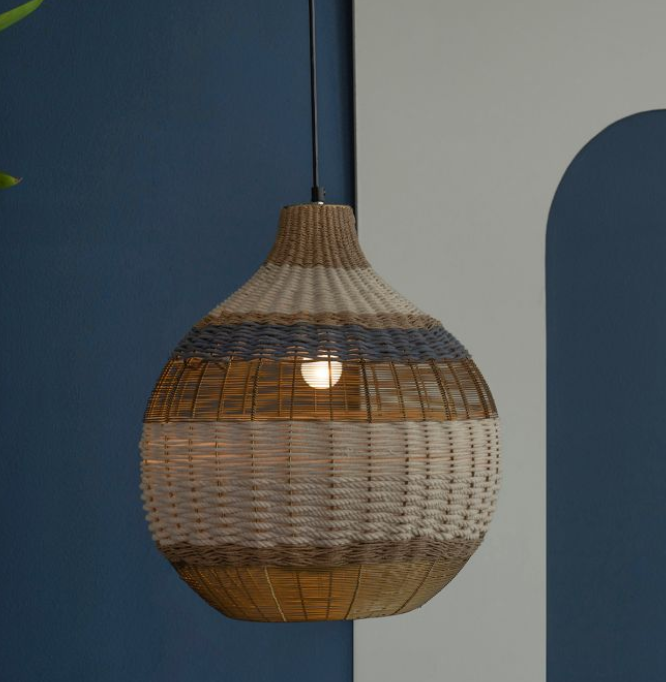 Coastal Harmony Woven Pendant Lamp
