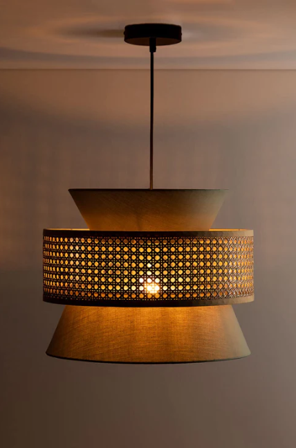 Rattan Hanging light | Cane ceiling light for Living Room