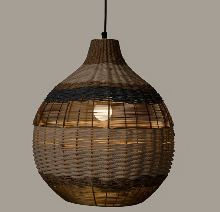 Coastal Harmony Woven Pendant Lamp