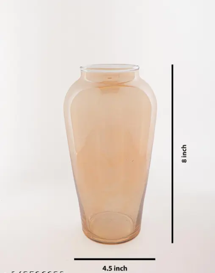 Amber Elegance Glass Vase Set of 2