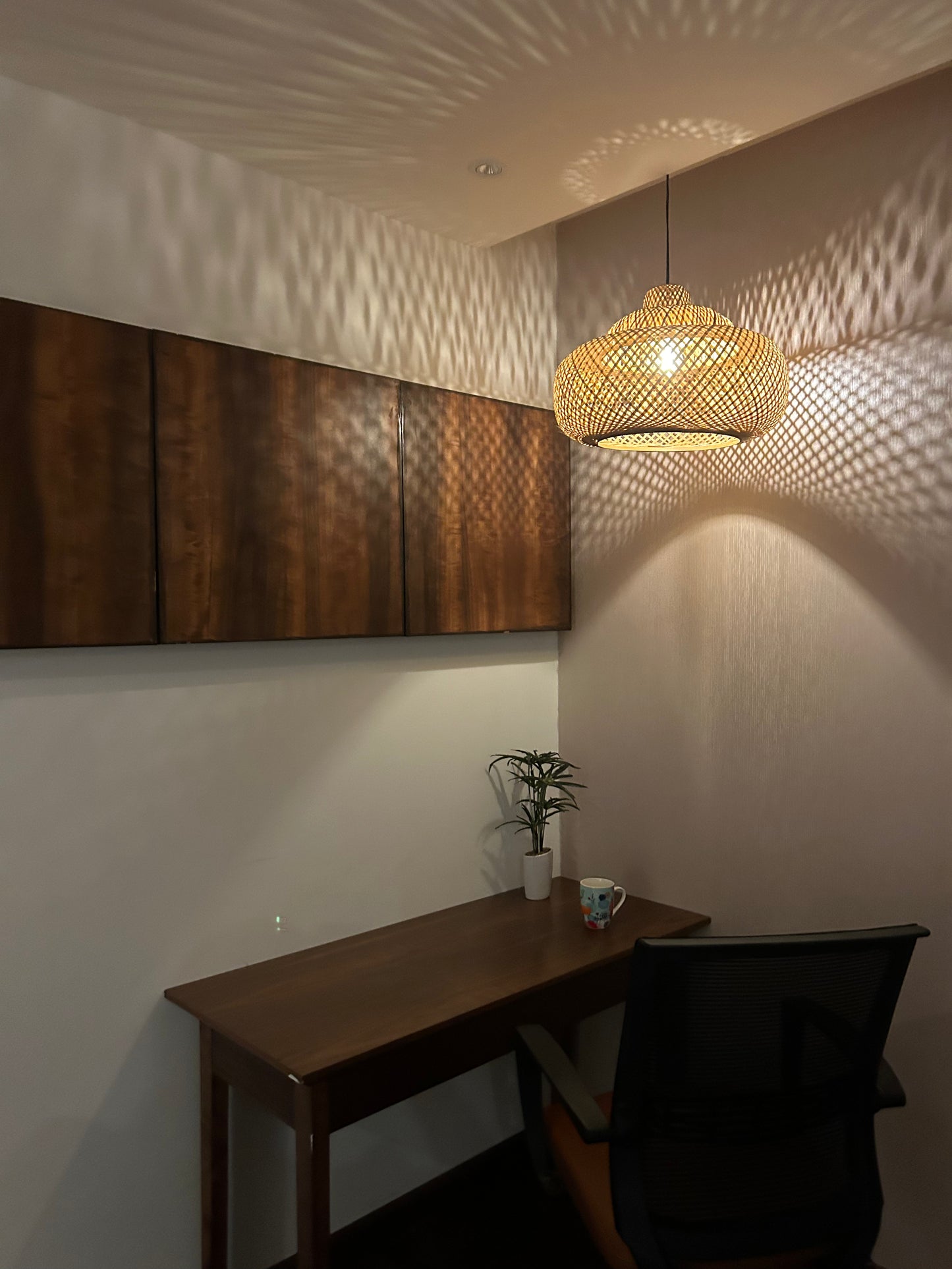 Rattan Cylindrical Pendant Lampshade
