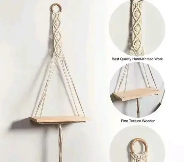 Handmade Wall Shelf | Boho Decor Set of 2