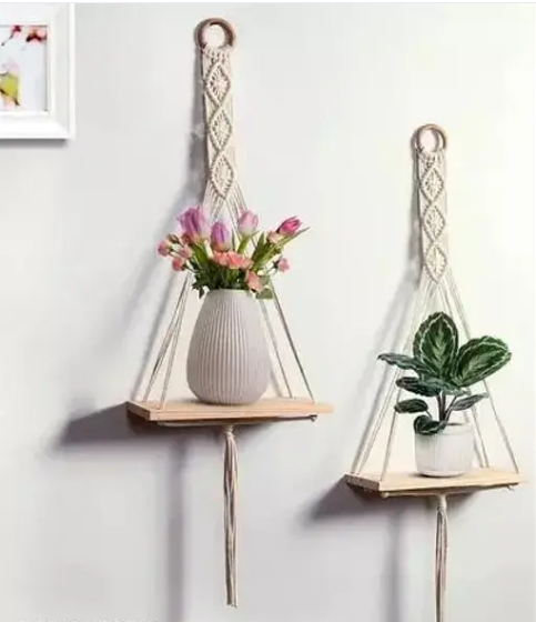 Handmade Wall Shelf | Boho Decor Set of 2