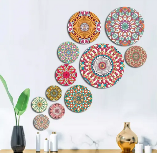 Mandala Wall Hanging Round Shaped Home Decor Plates