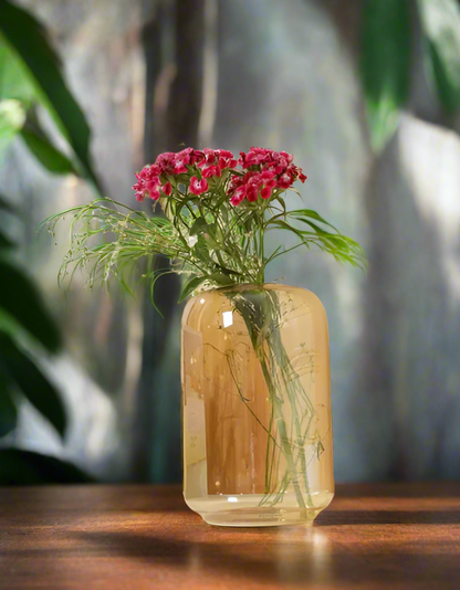 Golden Aura Cylinder Vase