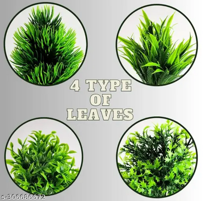 Vibrant Green Artificial Plant Set