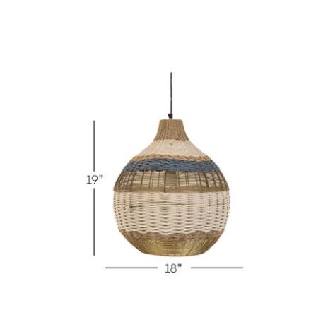 Coastal Harmony Woven Pendant Lamp
