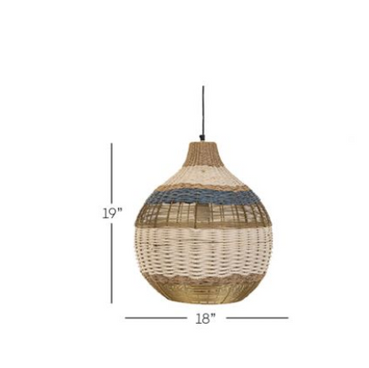 Coastal Harmony Woven Pendant Lamp