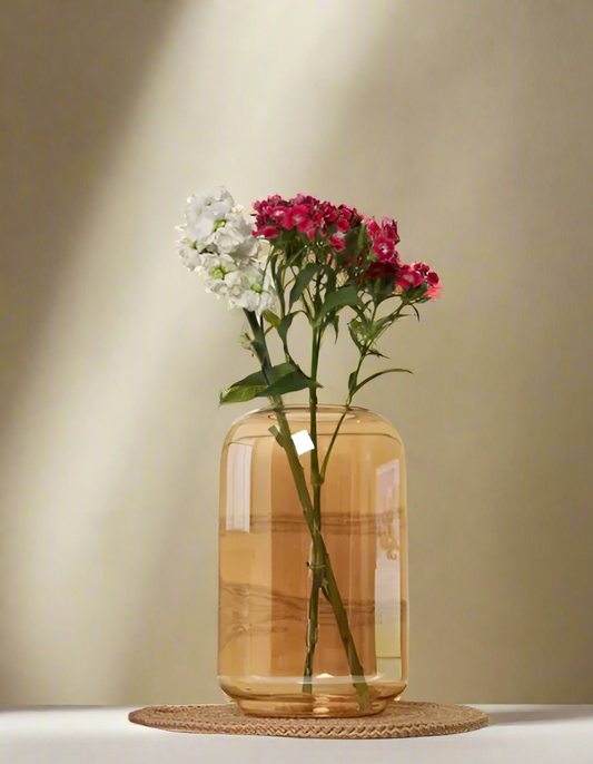 Golden Aura Cylinder Vase