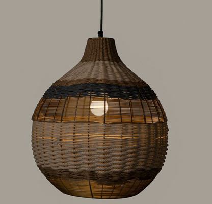 Coastal Harmony Woven Pendant Lamp