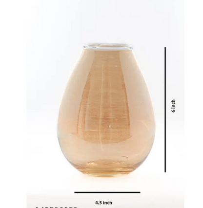 Amber Elegance Glass Vase Set of 2